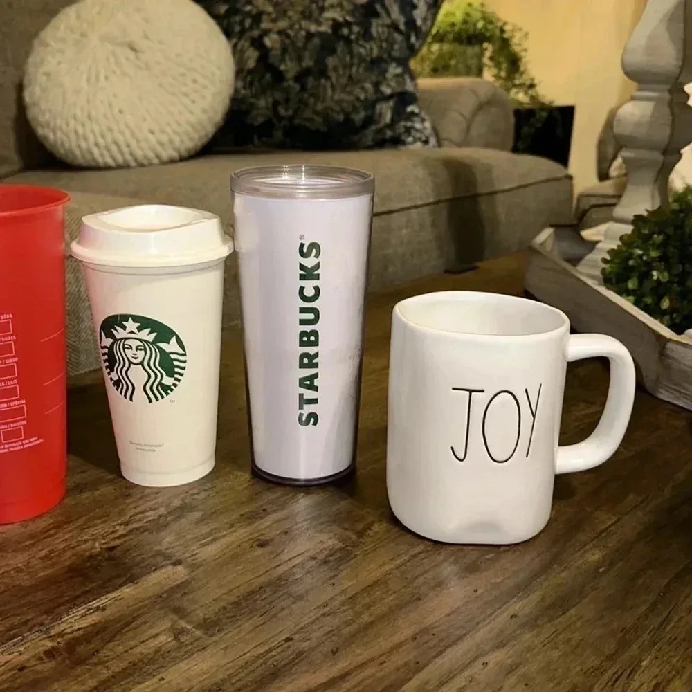 Sale ~5pc Bundle Starbucks Coffee Co Tumblers/Cups & “JOY” Coffee Mug Lot set